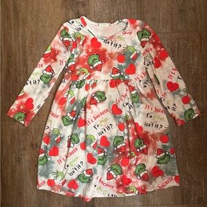 Toddler Girls The Grinch Festive Long Sleeve Dress Size 5T